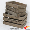 Reciclado Fir Vintage Brown Art Minds cajas de madera con mangos